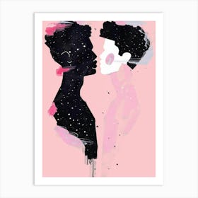 Two People Kissing 1 Art Print