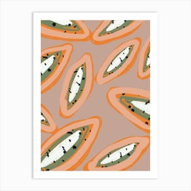 Papaya Party Art Print