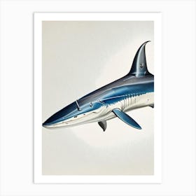 Mako Shark 2 Vintage Art Print