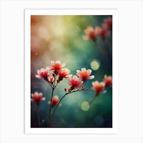 Bokeh Flowers 1 Art Print