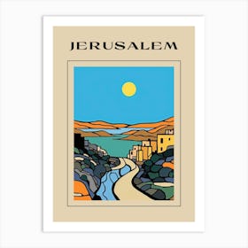 Minimal Design Style Of Jerusalem, Israel 1 Poster Art Print