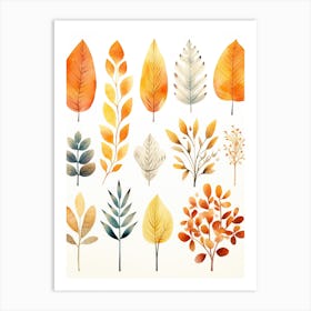 Cute Autumn Fall Scene 28 Art Print