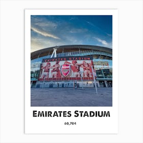 Emirates Stadium, Stadium, Football, Soccer, Art, Wall Print Art Print