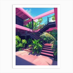 Pink House 8 Art Print