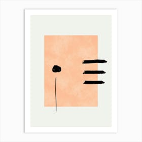 Peach Fuzz Abstract Artwork Art Print