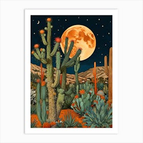 William Morris Cactus In The Desert Art Print