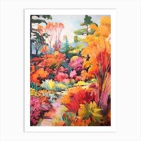 Autumn Gardens Painting Gothenburg Botanical Garden Sweden 2 Art Print