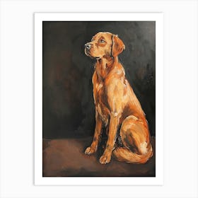 Chesapeake Bay Retriever Acrylic Painting 6 Art Print