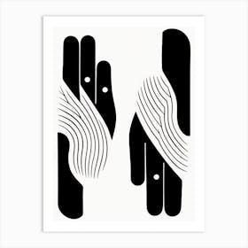 Two Hands Reaching for Peace Art Print