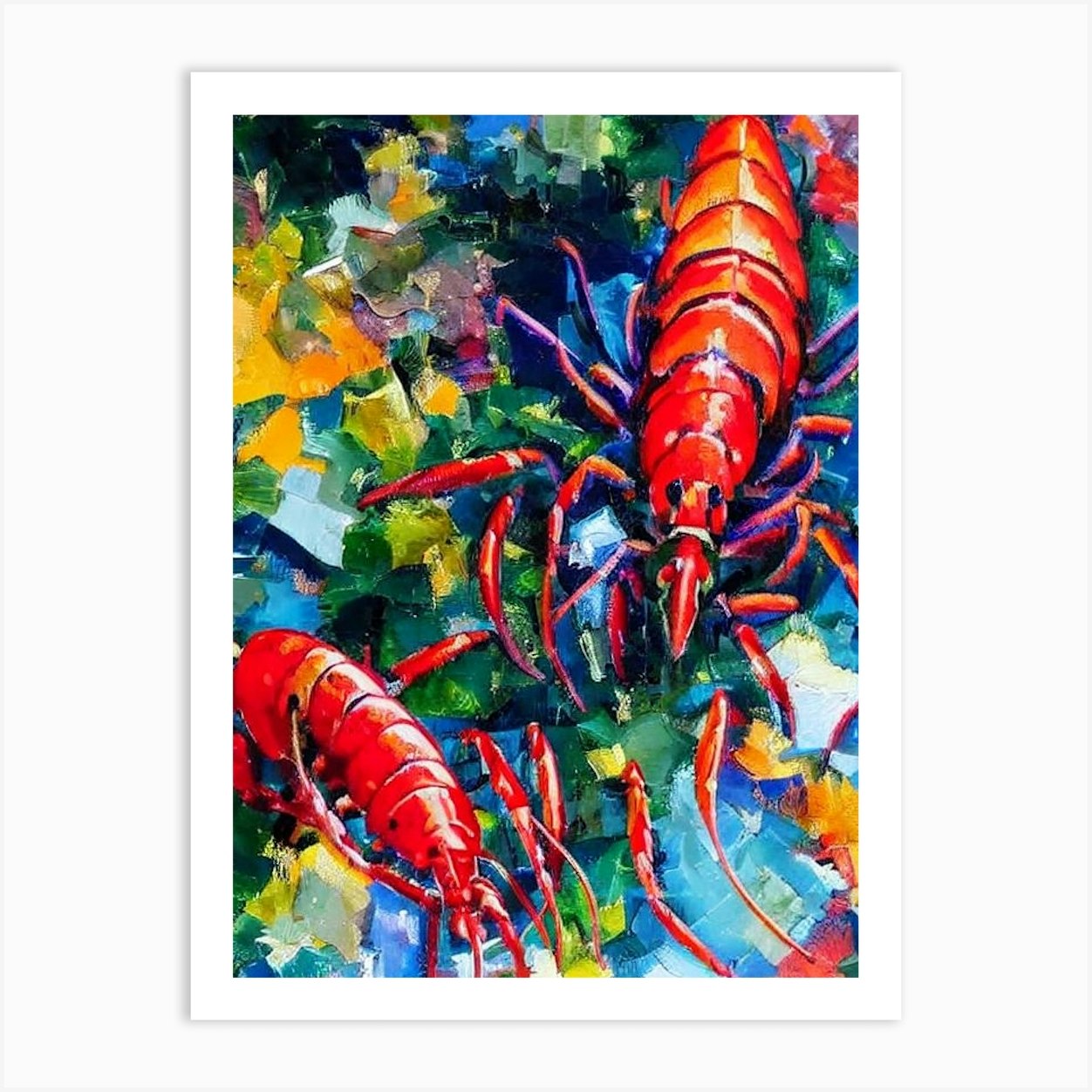 Boston Lobster Tatts Art Print