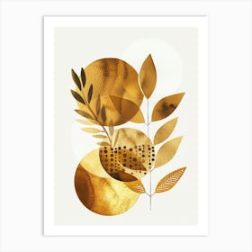 Golden Leaves 57 Art Print