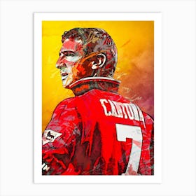 Eric Cantona Manchester United Art Print