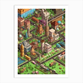 Milan Pixel Art 1 Art Print