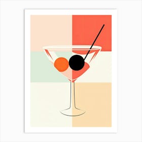 Mid Century Modern Sex On The Beach Floral Infusion Cocktail 8 Art Print
