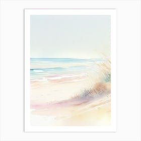 Beach Waterscape Gouache 1 Art Print