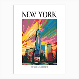 One World Trade Center New York Colourful Silkscreen Illustration 1 Poster Art Print