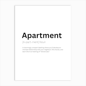 Apartment Definition Meaning Art Print