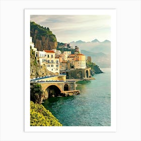 The Village Of Atrani Amalfi Peninsula Art Print