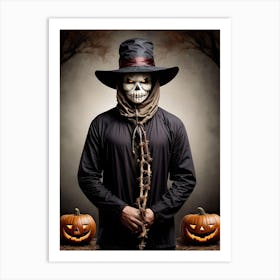 Halloween Skeleton Art Print