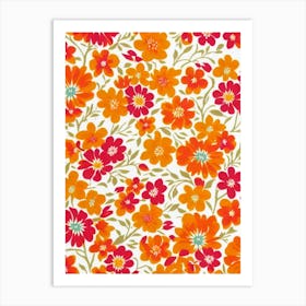 Bellflower Floral Print Warm Tones 2 Flower Art Print