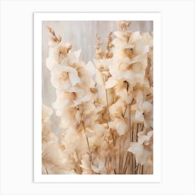 Boho Dried Flowers Delphinium 4 Art Print