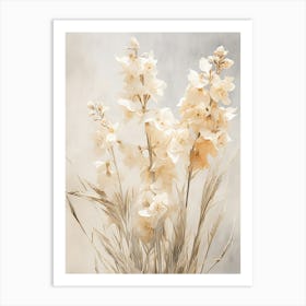 Boho Dried Flowers Larkspur 2 Art Print