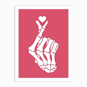 Skeleton Love Sign Art Print