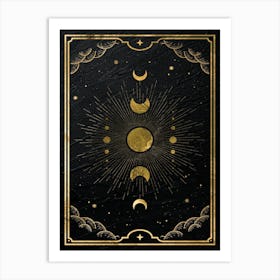 Gold Mystical Tarot: Sun Art Print