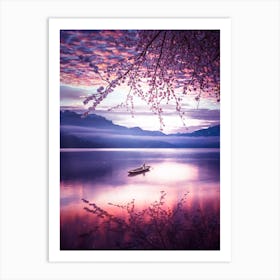 Reflection Japanese Cherry Art Print