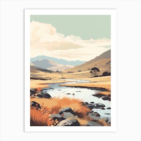 Lake District National Park England 2 Hiking Trail Landscape Art Print