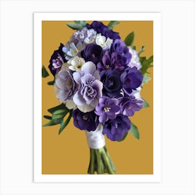 Purple Wedding Bouquet Art Print