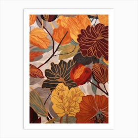 Fall Botanicals Nasturtium 1 Art Print