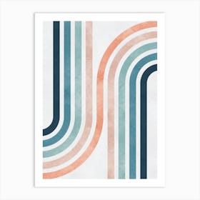 Boho lines and circles 3 Art Print