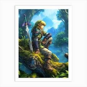 Link In The Legend Of Zelda Art Print