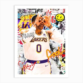 Russell Westbrook La Lakers 2 Art Print