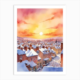 Snowy Christmas Morning Sunrise Art Print