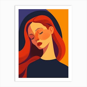 Girl With Red Hair 6 Art Print