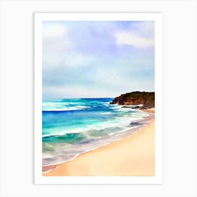 South Curl Curl Beach, Australia Watercolour Art Print