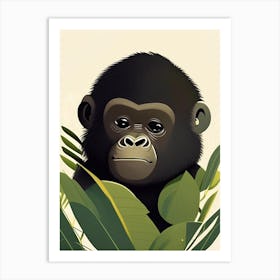 Baby Gorilla, Gorillas Cute Kawaii 4 Art Print