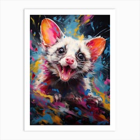  A Greater Glider Vibrant Paint Splash 1 Art Print