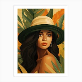 Woman In A Hat 21 Art Print