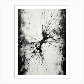 Resilience Abstract Black And White 2 Art Print