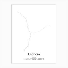 Leonora,Australia Minimalist Map Art Print