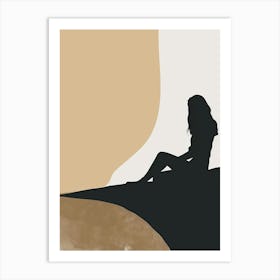 Neutral abstract woman Art Print