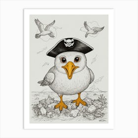 Pirate Seagull 3 Art Print