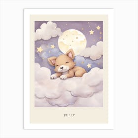 Sleeping Baby Puppy 1 Nursery Poster Art Print