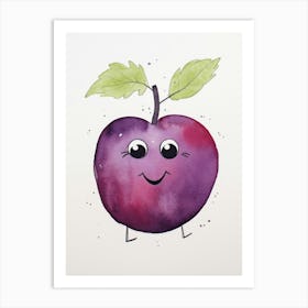 Friendly Kids Plum Art Print