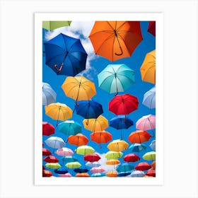 Colorful Umbrellas Art Print