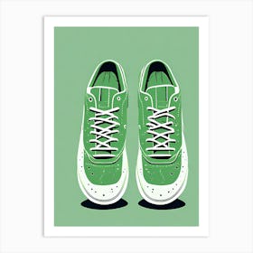 Pair Of Shoes On A Solid Background Minimalistic Vector Art, 1263 Art Print