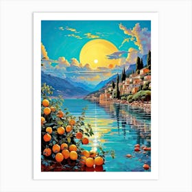 Sunset By The Lake 2 Art Print